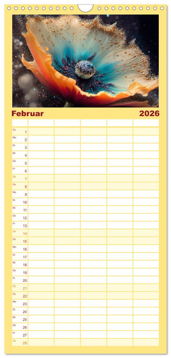 Kosmische Blüten (CALVENDO Familienplaner 2026)