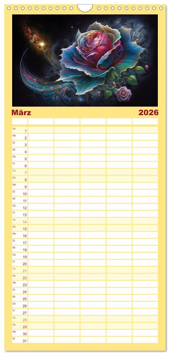 Kosmische Blüten (CALVENDO Familienplaner 2026)