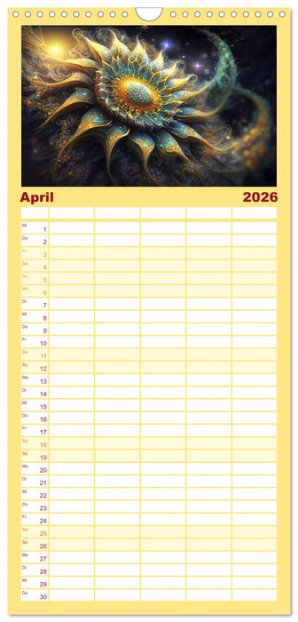 Kosmische Blüten (CALVENDO Familienplaner 2026)