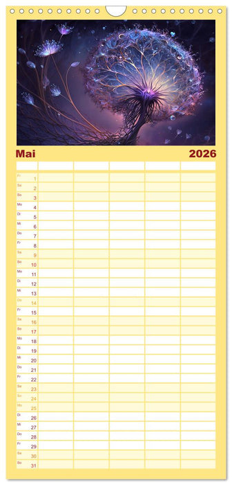 Kosmische Blüten (CALVENDO Familienplaner 2026)