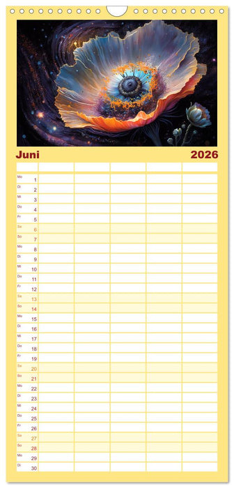 Kosmische Blüten (CALVENDO Familienplaner 2026)