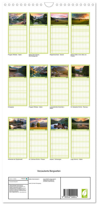 Verzauberte Bergwelten (CALVENDO Familienplaner 2026)