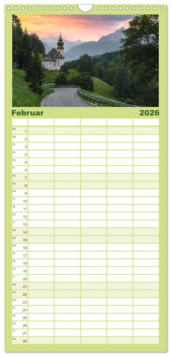 Verzauberte Bergwelten (CALVENDO Familienplaner 2026)