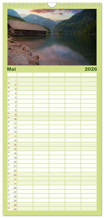 Verzauberte Bergwelten (CALVENDO Familienplaner 2026)