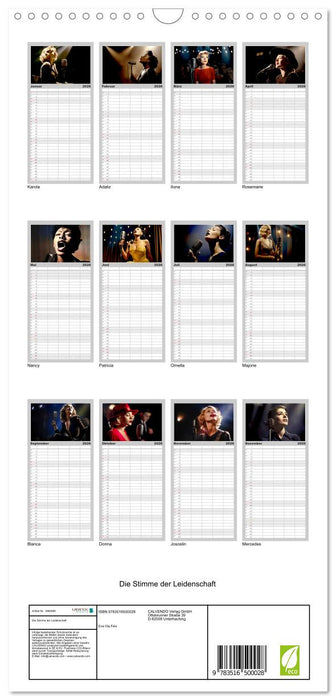 Die Stimme der Leidenschaft (CALVENDO Familienplaner 2026)
