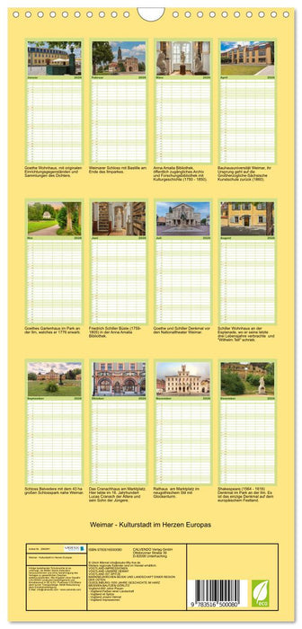 Weimar - Kulturstadt im Herzen Europas (CALVENDO Familienplaner 2026)