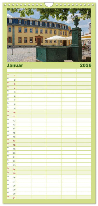 Weimar - Kulturstadt im Herzen Europas (CALVENDO Familienplaner 2026)