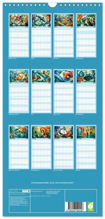 Unterwasserwelt, bunt und wunderschön (CALVENDO Familienplaner 2026)