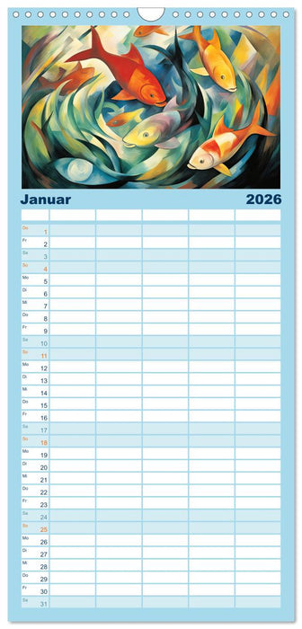 Unterwasserwelt, bunt und wunderschön (CALVENDO Familienplaner 2026)