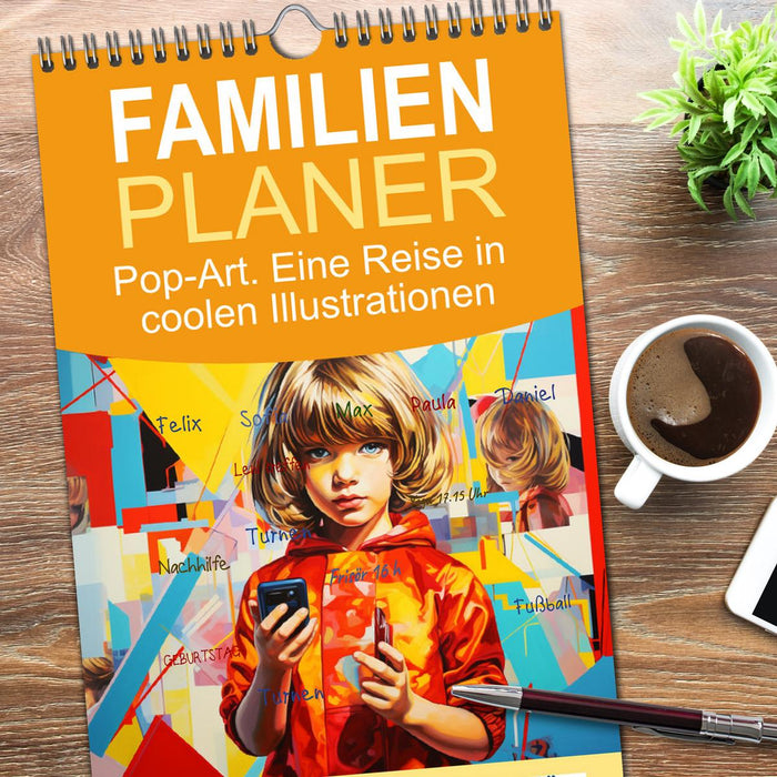Pop-Art. Eine Reise in coolen Illustrationen (CALVENDO Familienplaner 2026)