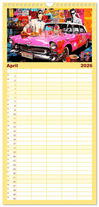 Pop-Art. Eine Reise in coolen Illustrationen (CALVENDO Familienplaner 2026)