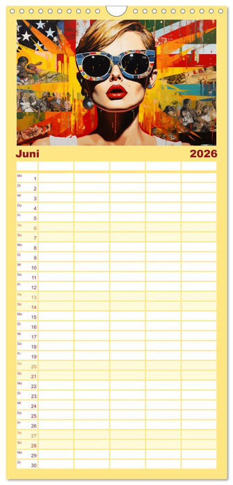 Pop-Art. Eine Reise in coolen Illustrationen (CALVENDO Familienplaner 2026)