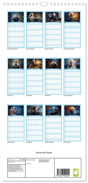 Genies der Physik (CALVENDO Familienplaner 2026)