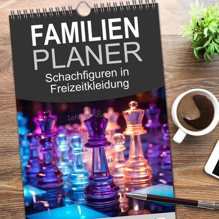 Schachfiguren in Freizeitkleidung (CALVENDO Familienplaner 2026)