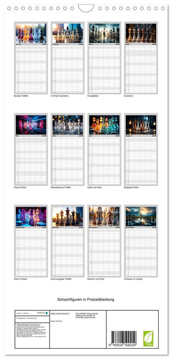 Schachfiguren in Freizeitkleidung (CALVENDO Familienplaner 2026)