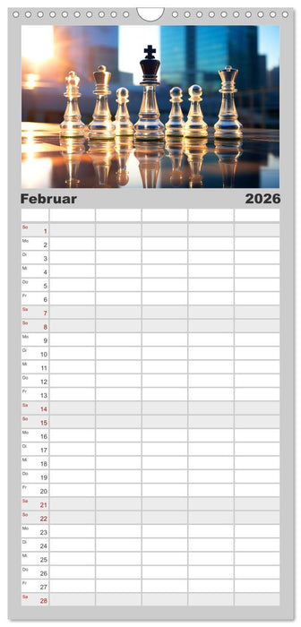 Schachfiguren in Freizeitkleidung (CALVENDO Familienplaner 2026)