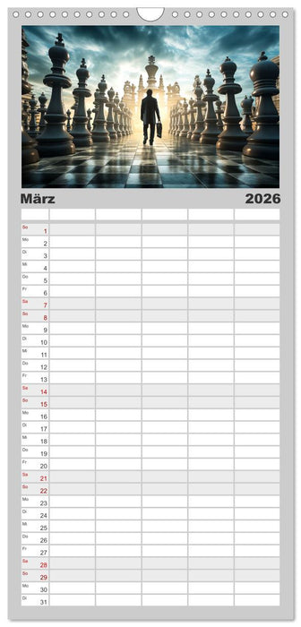 Schachfiguren in Freizeitkleidung (CALVENDO Familienplaner 2026)