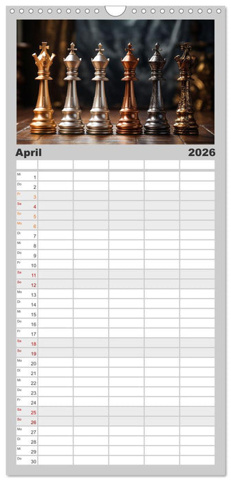Schachfiguren in Freizeitkleidung (CALVENDO Familienplaner 2026)