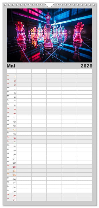 Schachfiguren in Freizeitkleidung (CALVENDO Familienplaner 2026)