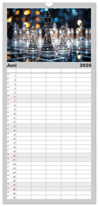 Schachfiguren in Freizeitkleidung (CALVENDO Familienplaner 2026)