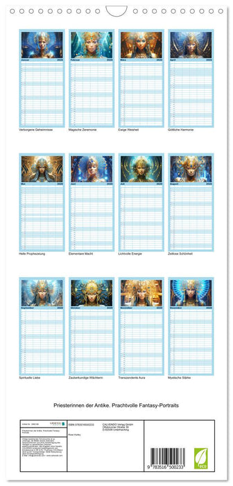 Priesterinnen der Antike. Prachtvolle Fantasy-Portraits (CALVENDO Familienplaner 2026)