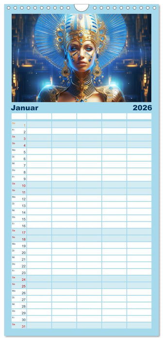 Priesterinnen der Antike. Prachtvolle Fantasy-Portraits (CALVENDO Familienplaner 2026)