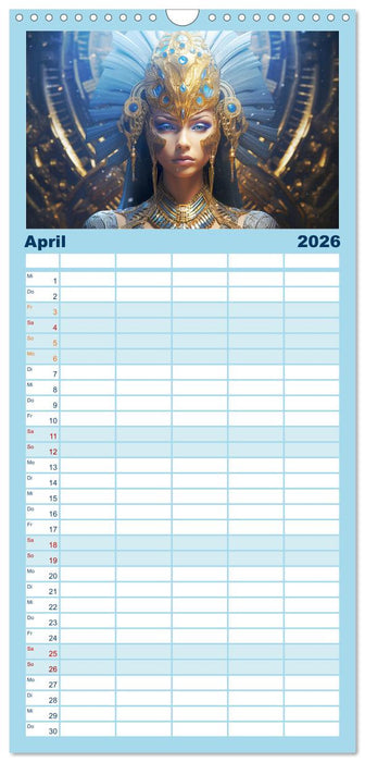 Priesterinnen der Antike. Prachtvolle Fantasy-Portraits (CALVENDO Familienplaner 2026)