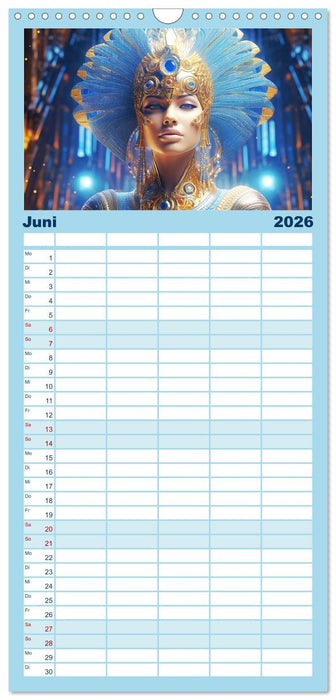 Priesterinnen der Antike. Prachtvolle Fantasy-Portraits (CALVENDO Familienplaner 2026)