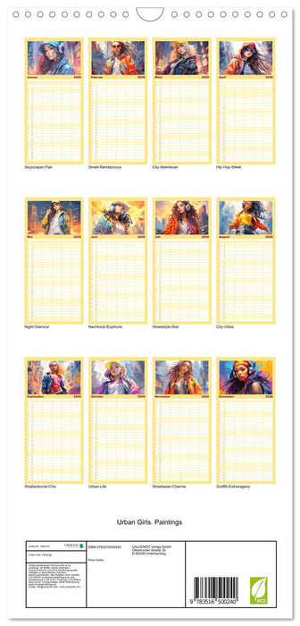 Urban Girls. Paintings (CALVENDO Familienplaner 2026)