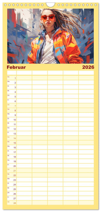 Urban Girls. Paintings (CALVENDO Familienplaner 2026)