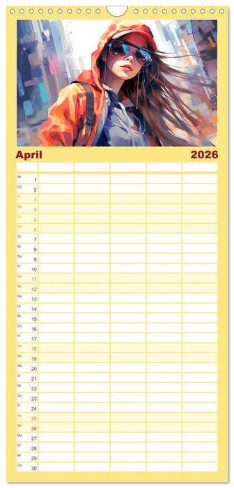 Urban Girls. Paintings (CALVENDO Familienplaner 2026)