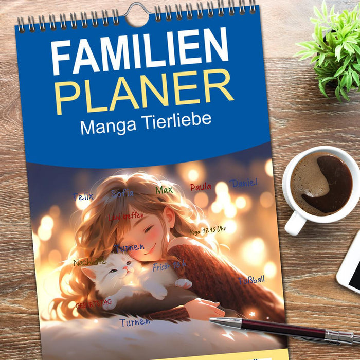 Manga Tierliebe (CALVENDO Familienplaner 2026)