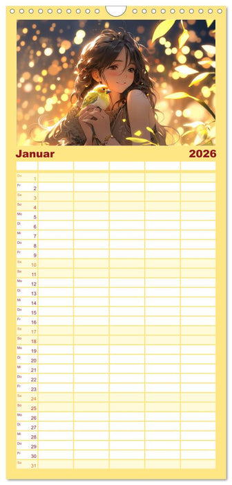 Manga Tierliebe (CALVENDO Familienplaner 2026)