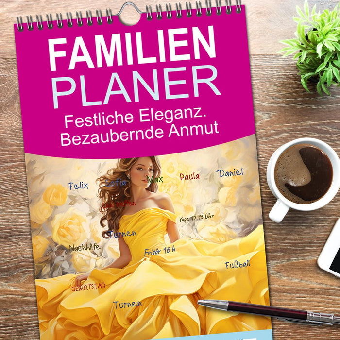 Festliche Eleganz. Bezaubernde Anmut (CALVENDO Familienplaner 2026)