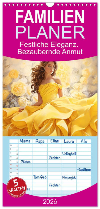 Festliche Eleganz. Bezaubernde Anmut (CALVENDO Familienplaner 2026)