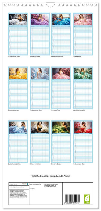 Festliche Eleganz. Bezaubernde Anmut (CALVENDO Familienplaner 2026)