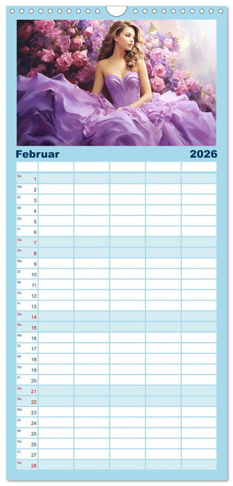 Festliche Eleganz. Bezaubernde Anmut (CALVENDO Familienplaner 2026)