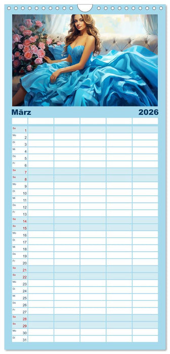 Festliche Eleganz. Bezaubernde Anmut (CALVENDO Familienplaner 2026)