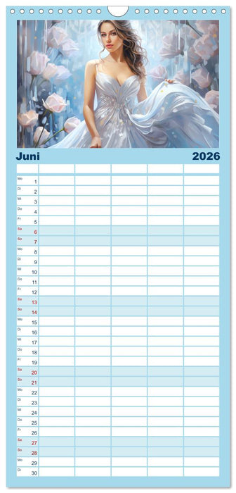 Festliche Eleganz. Bezaubernde Anmut (CALVENDO Familienplaner 2026)