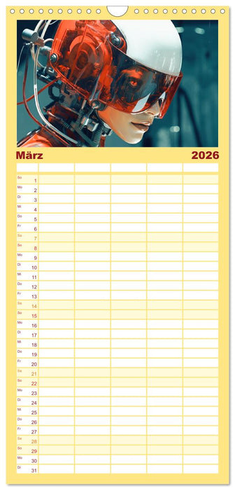 Roboter Portraits. Zukunft und Visionen (CALVENDO Familienplaner 2026)