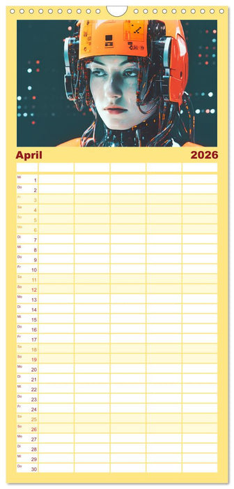 Roboter Portraits. Zukunft und Visionen (CALVENDO Familienplaner 2026)