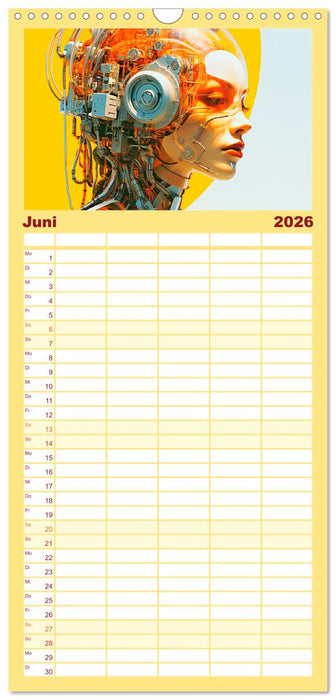 Roboter Portraits. Zukunft und Visionen (CALVENDO Familienplaner 2026)