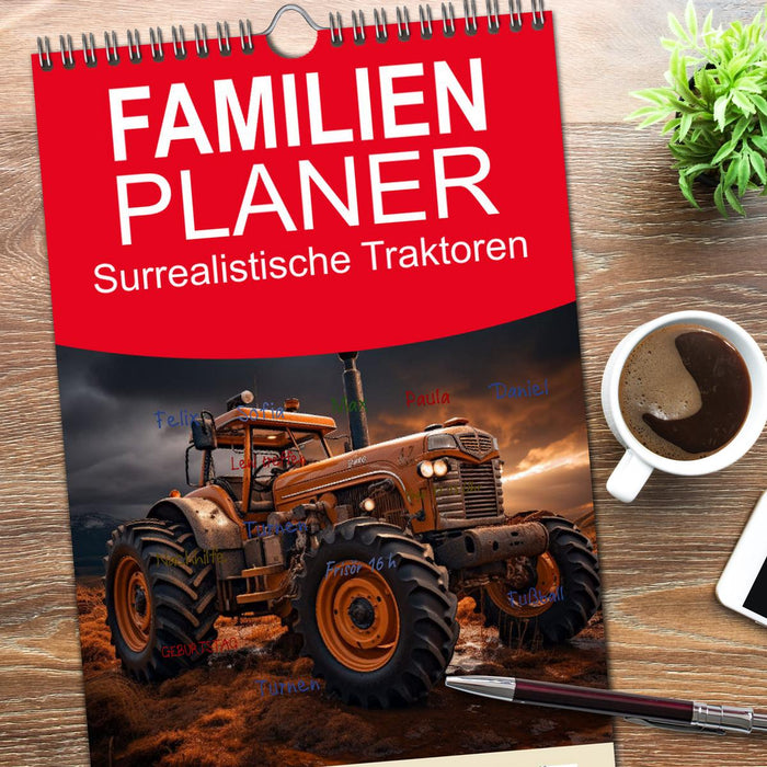 Surrealistische Traktoren (CALVENDO Familienplaner 2026)