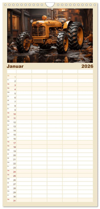 Surrealistische Traktoren (CALVENDO Familienplaner 2026)