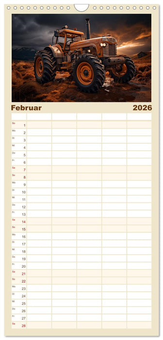 Surrealistische Traktoren (CALVENDO Familienplaner 2026)