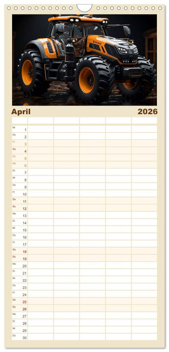 Surrealistische Traktoren (CALVENDO Familienplaner 2026)