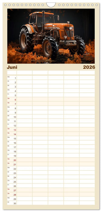 Surrealistische Traktoren (CALVENDO Familienplaner 2026)