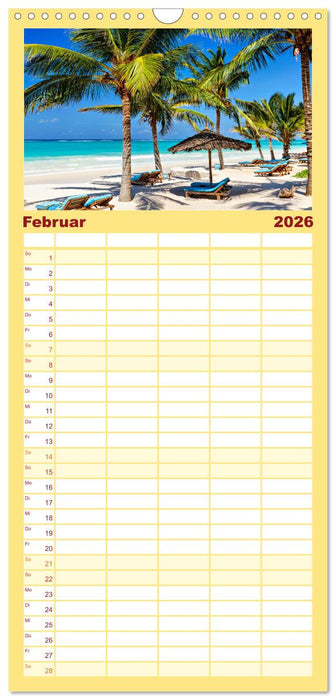 DIANI BEACH Strand Impressionen Kenia (CALVENDO Familienplaner 2026)