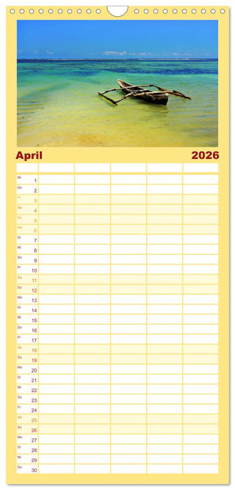 DIANI BEACH Strand Impressionen Kenia (CALVENDO Familienplaner 2026)