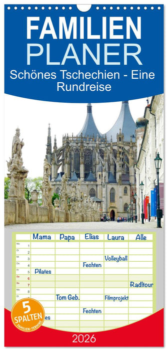 Schönes Tschechien - Eine Rundreise (CALVENDO Familienplaner 2026)